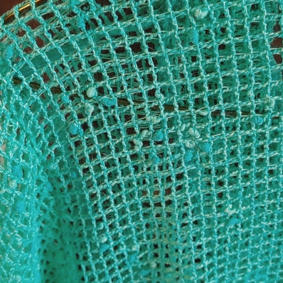 NWOT Nina Leonard Green Boxy Mesh Top 2X - Picture 3 of 12